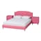 Baxton Studio Canterbury Contemporary Glam Pink Faux Leather Upholstered Full Size 3Piece Bedroom Set 219-6046-6050-ZORO - alternate 4